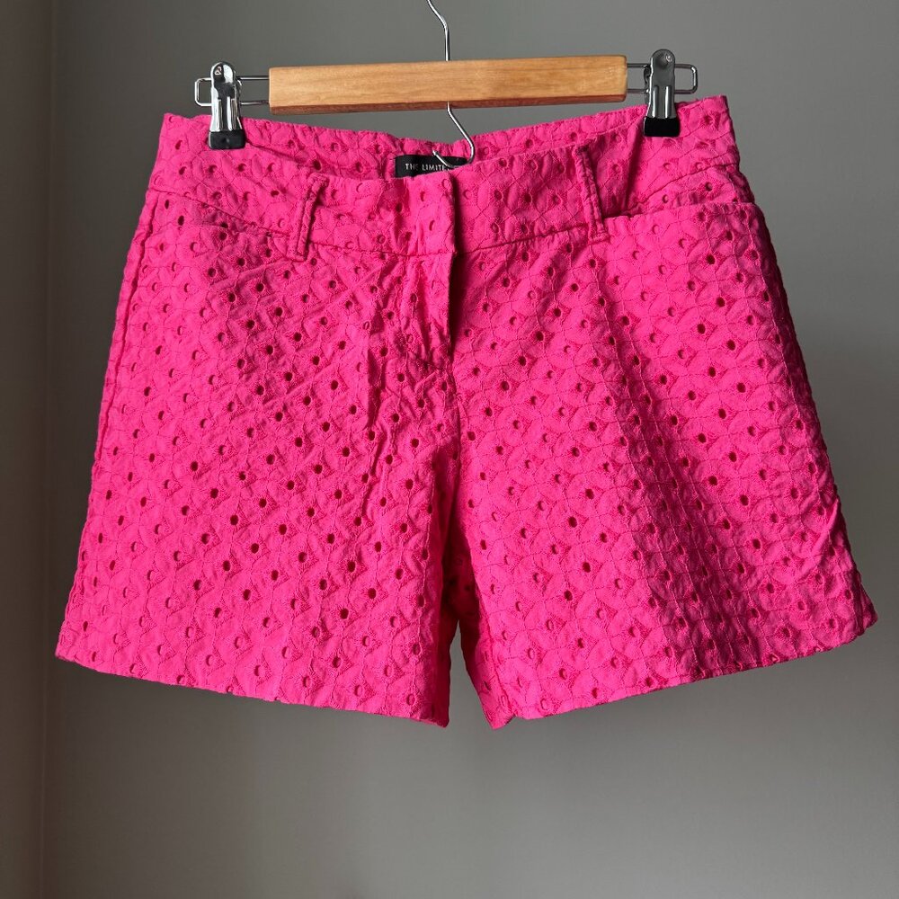 Hot Pink Eyelet Shorts 4" Inseam